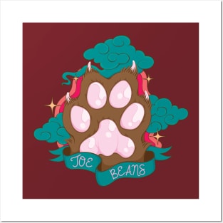 Brown Cat Toe Beans Posters and Art